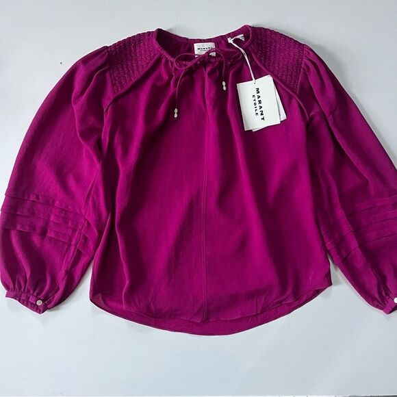 Isabel Marant NWT Lamaya crepe blouse 36 - Picture 7 of 14